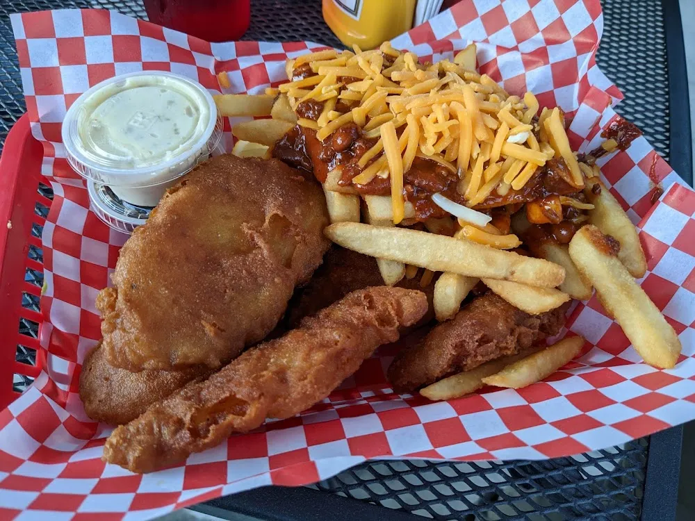 Fish and Chips with Chili Fries