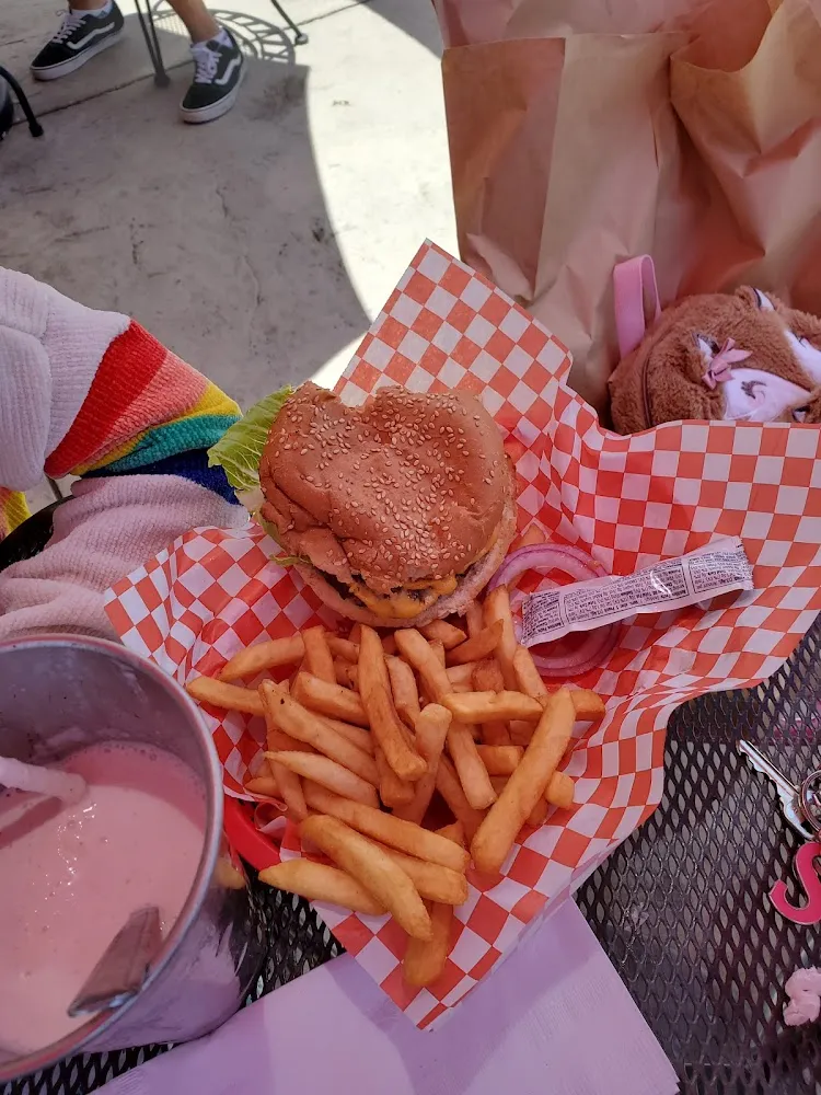 Hawaiian Burger and Fries